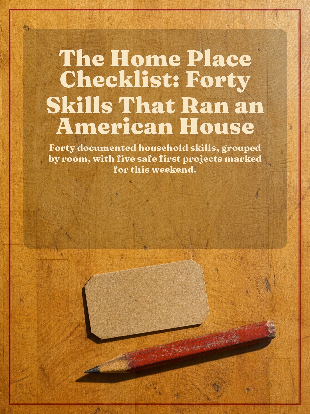 Cover of The Home Place Checklist